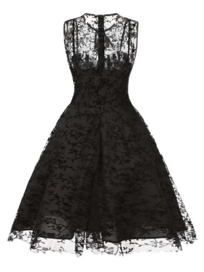 Retro Princess A-Line Dress with Lace Appliques Sleeveless Knee-Length Halloween Costume