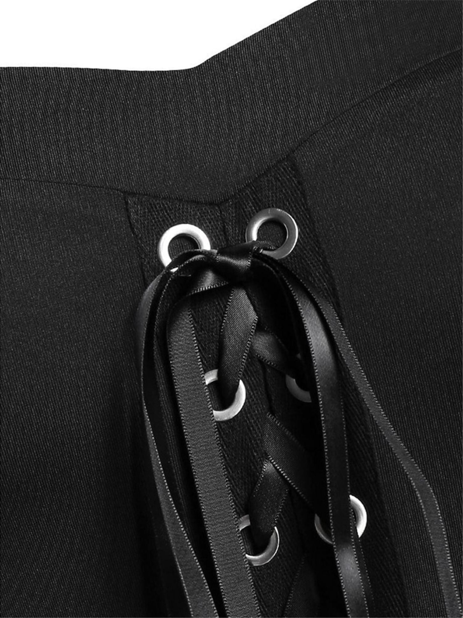 Black Sweetheart Retro Gothic A-Line Dress with 3/4 Sleeves for Halloween Performance