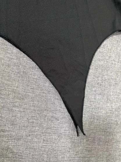 Goth Witch Halloween Performance Dress with Long Bat Sleeves and Floor-Length Sheath