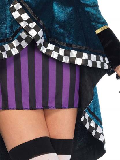 V-Neck A-Line Witch Dress with Asymmetrical Long Sleeves for Halloween