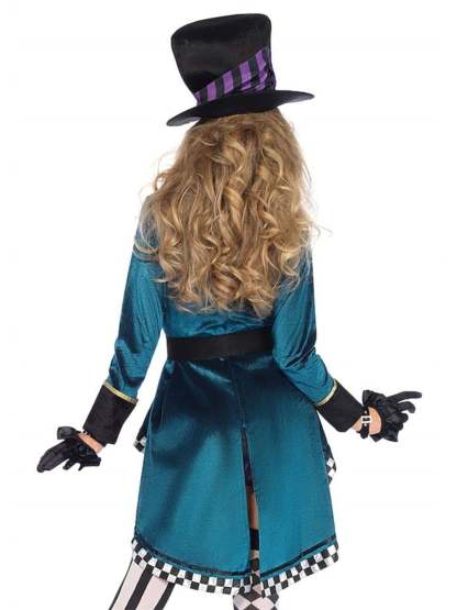 V-Neck A-Line Witch Dress with Asymmetrical Long Sleeves for Halloween
