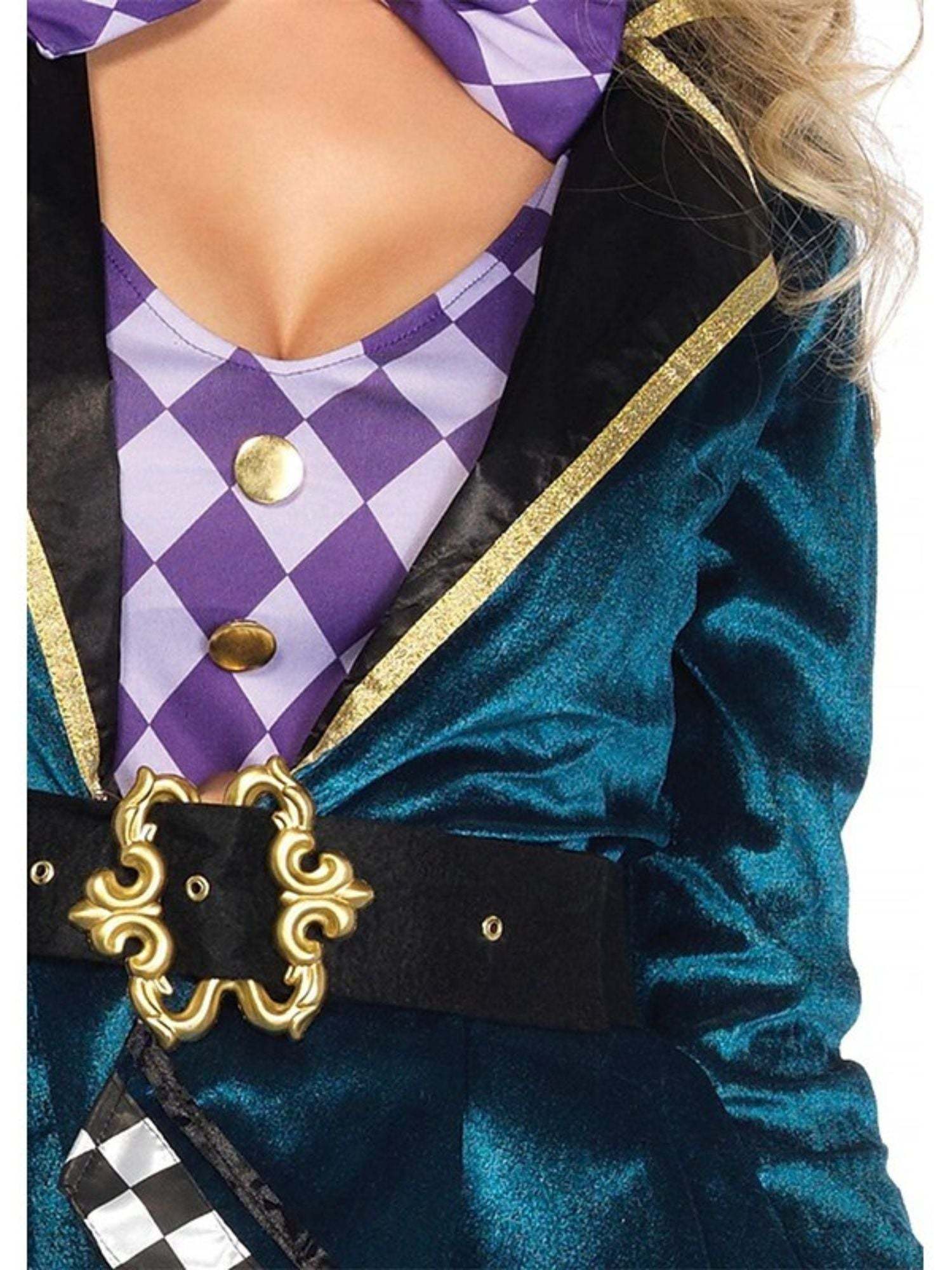 V-Neck A-Line Witch Dress with Asymmetrical Long Sleeves for Halloween