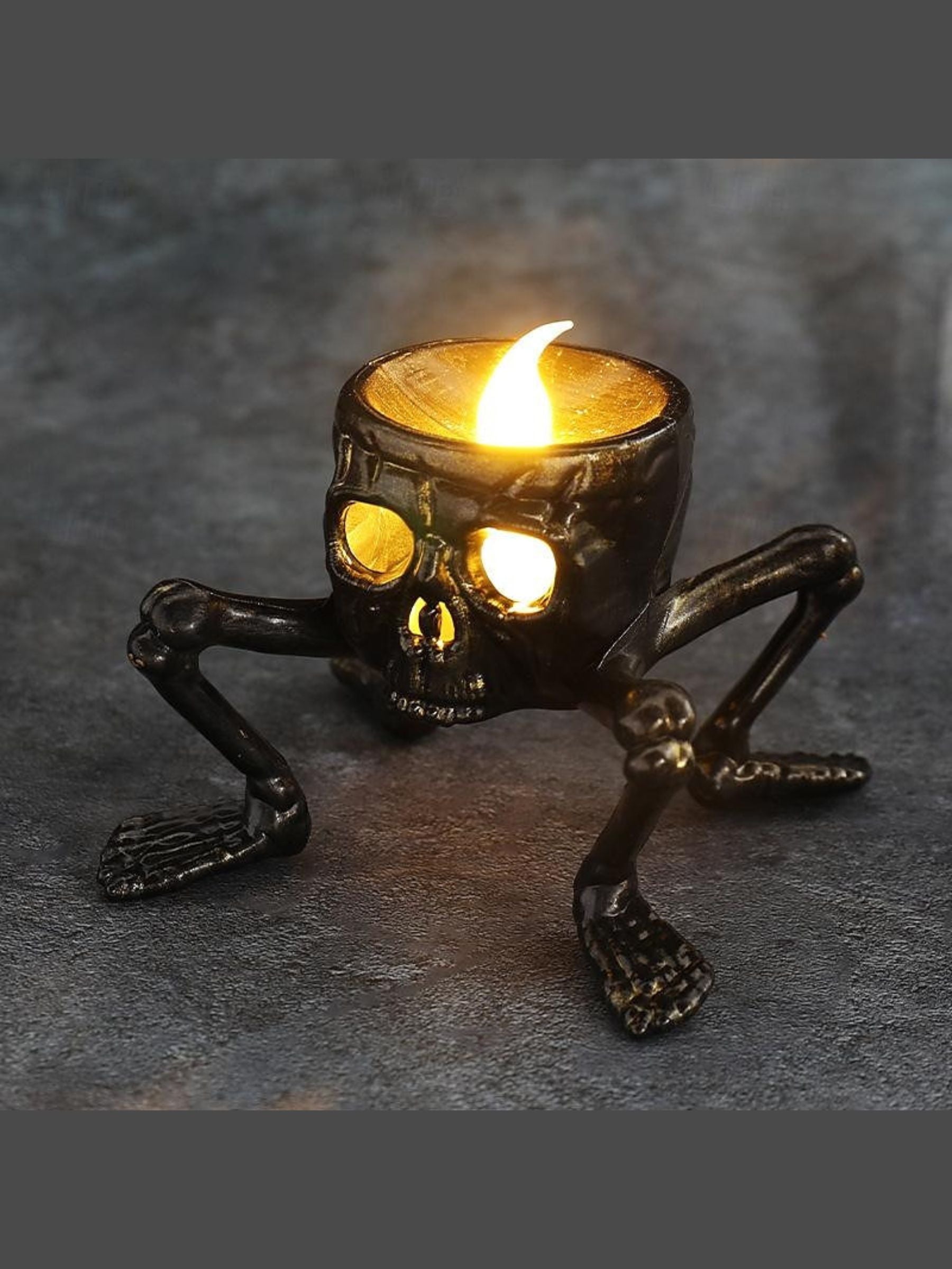 Vintage Halloween LED Candle Light with Skeleton Hand and Foot