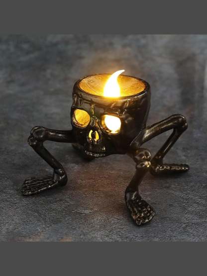 Vintage Halloween LED Candle Light with Skeleton Hand and Foot