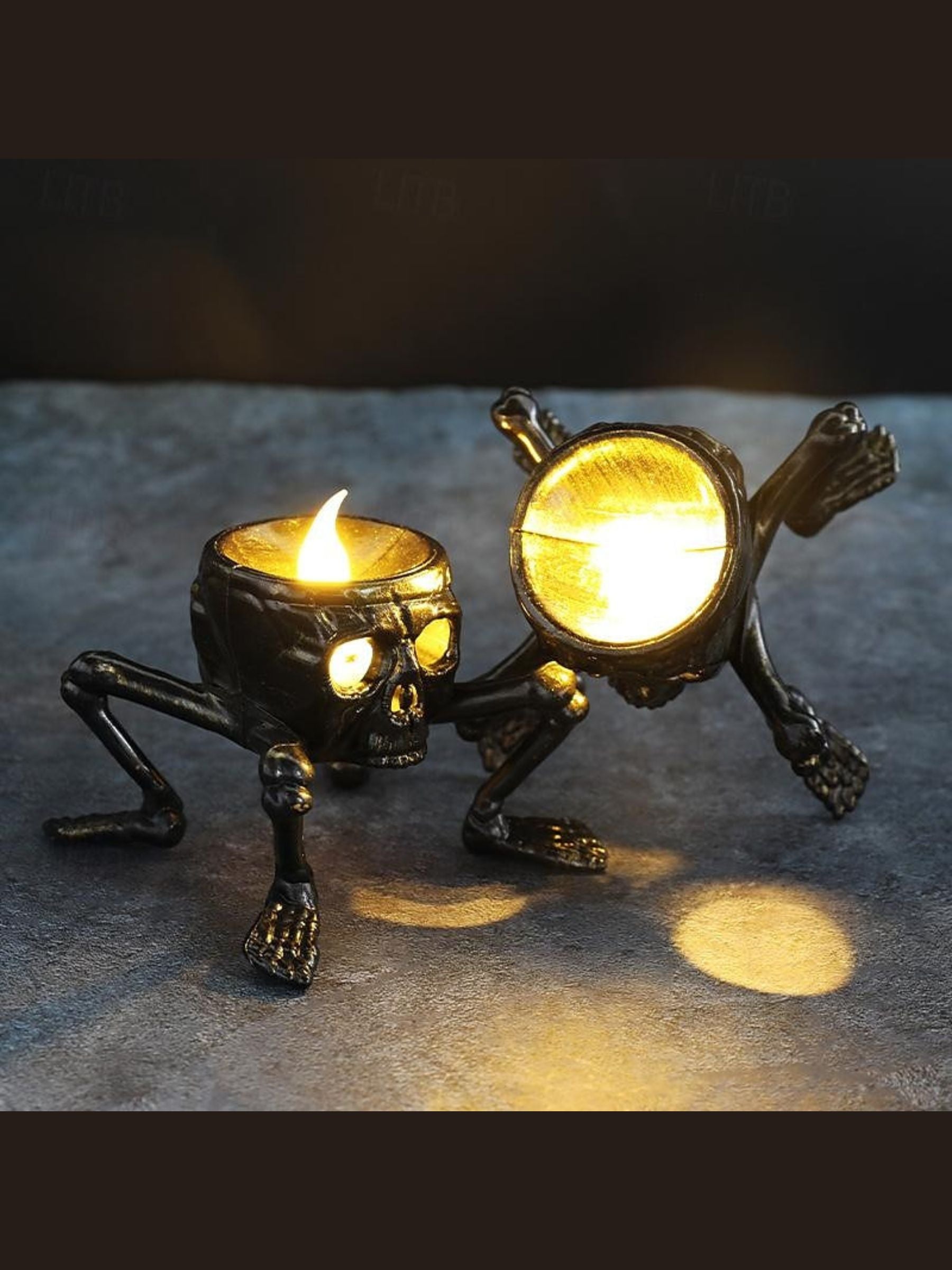 Vintage Halloween LED Candle Light with Skeleton Hand and Foot