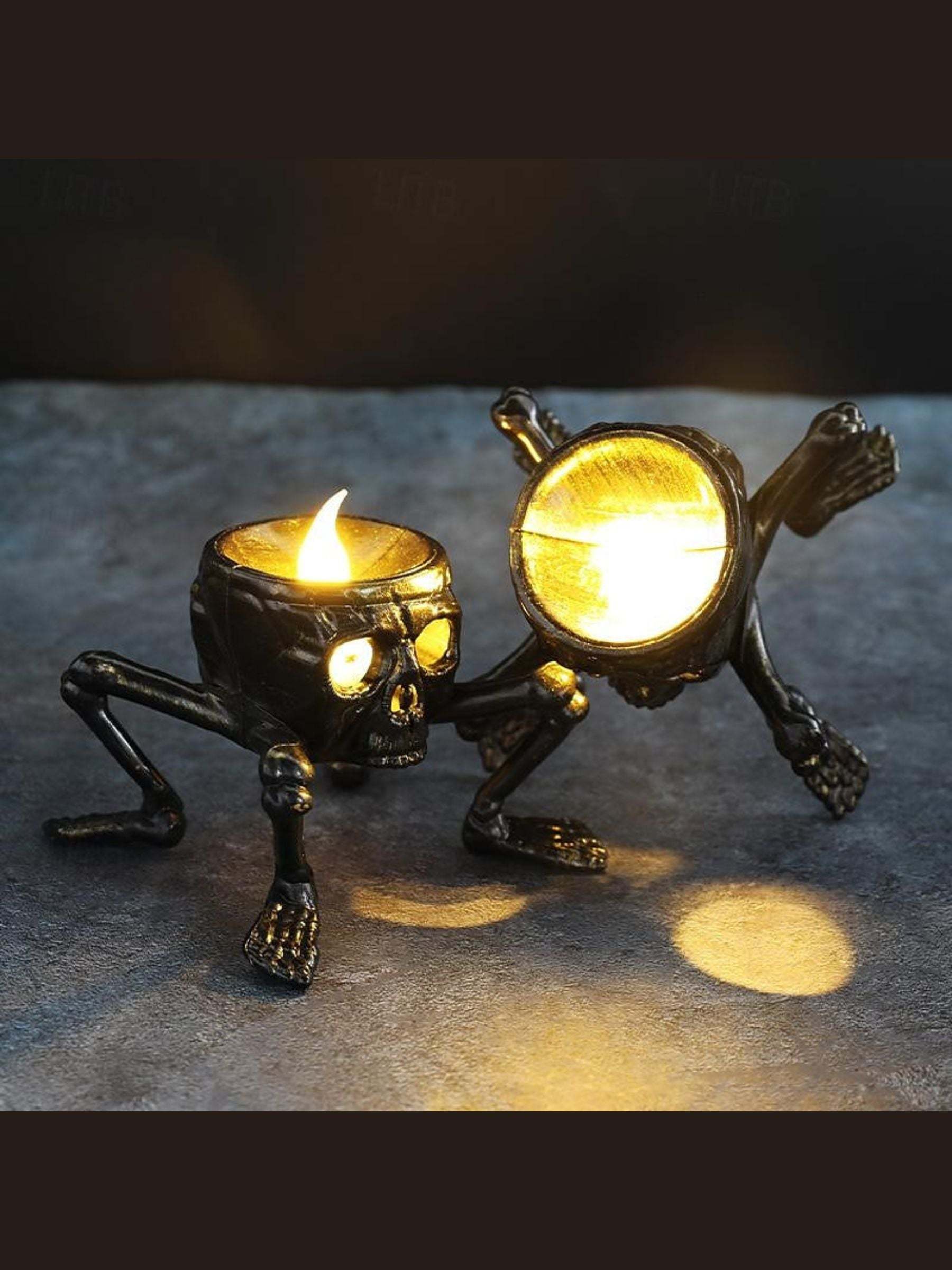 Vintage Halloween LED Candle Light with Skeleton Hand and Foot