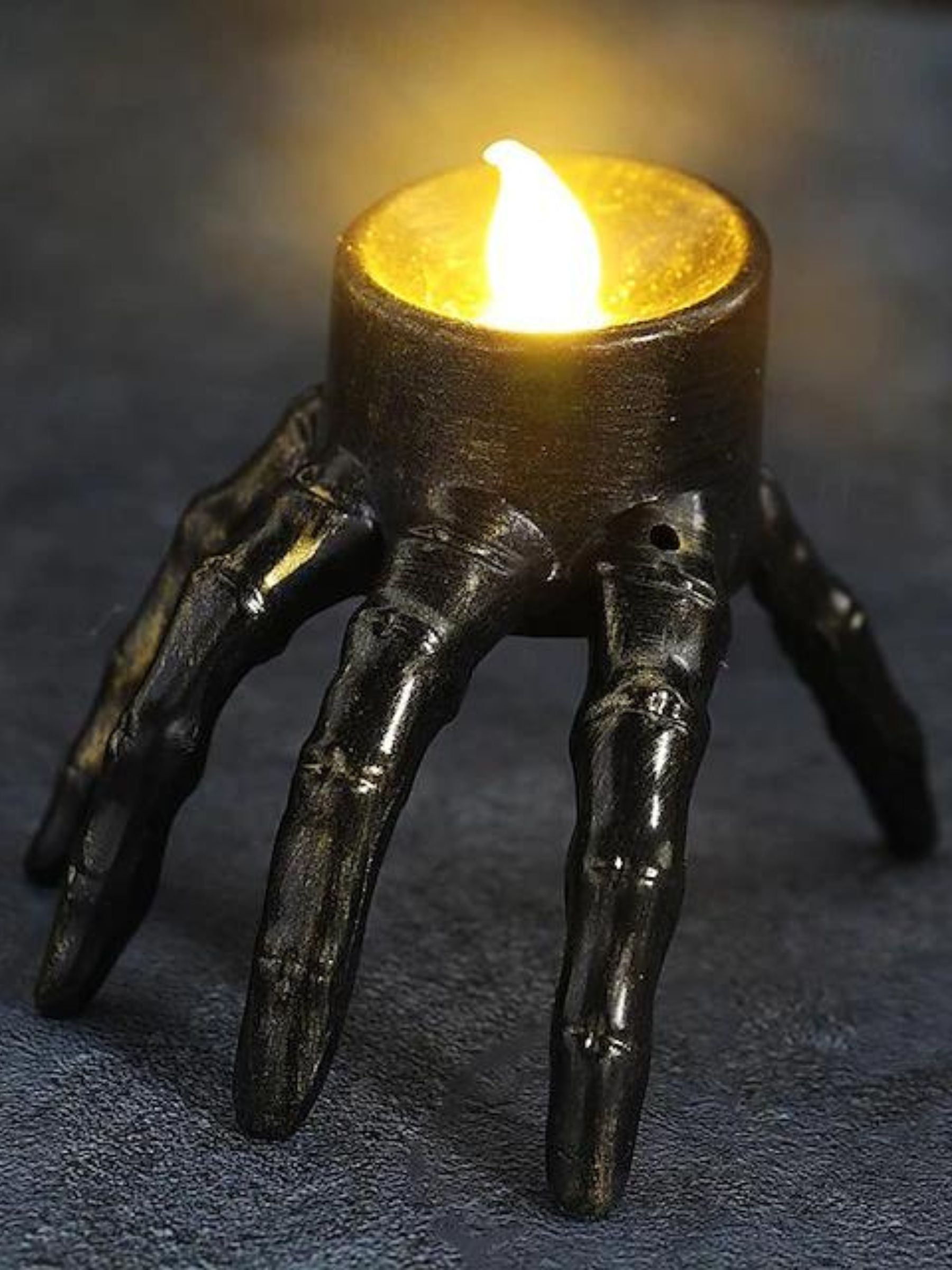 Vintage Halloween LED Candle Light with Skeleton Hand and Foot