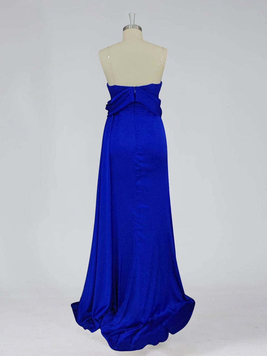 Off-the-Shoulder Strapless Evening Dresses with Sweep Train