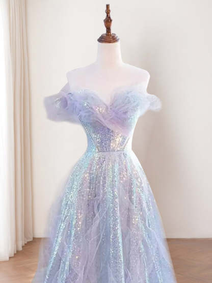 Sweetheart Princess A-Line Sleeveless Floor-Length Evening Gown in Tulle