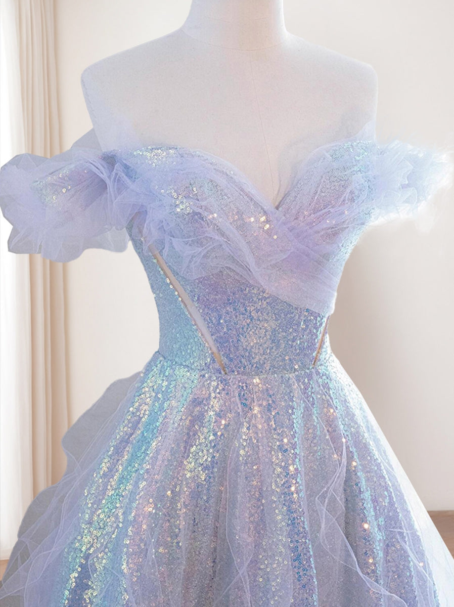 Sweetheart Princess A-Line Sleeveless Floor-Length Evening Gown in Tulle