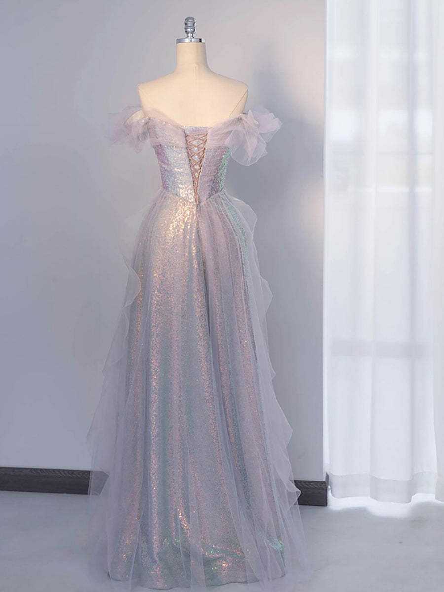 Sweetheart Princess A-Line Sleeveless Floor-Length Evening Gown in Tulle