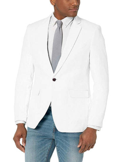 Single-Button Tailored Blazer Jacket For Men