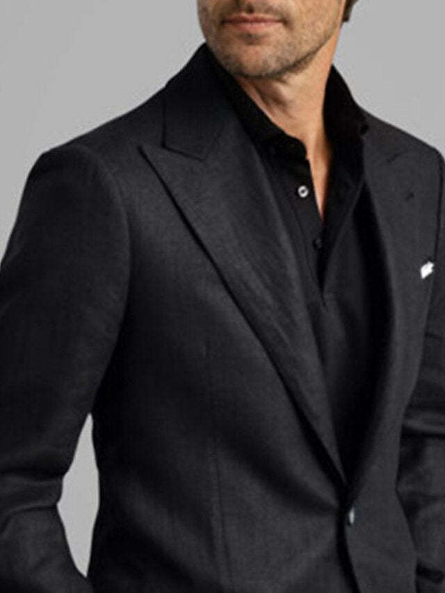 Single-Breasted Two-Button Blazer Jacket In A Tailored Fit For Men