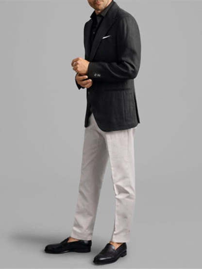 Single-Breasted Two-Button Blazer Jacket In A Tailored Fit For Men