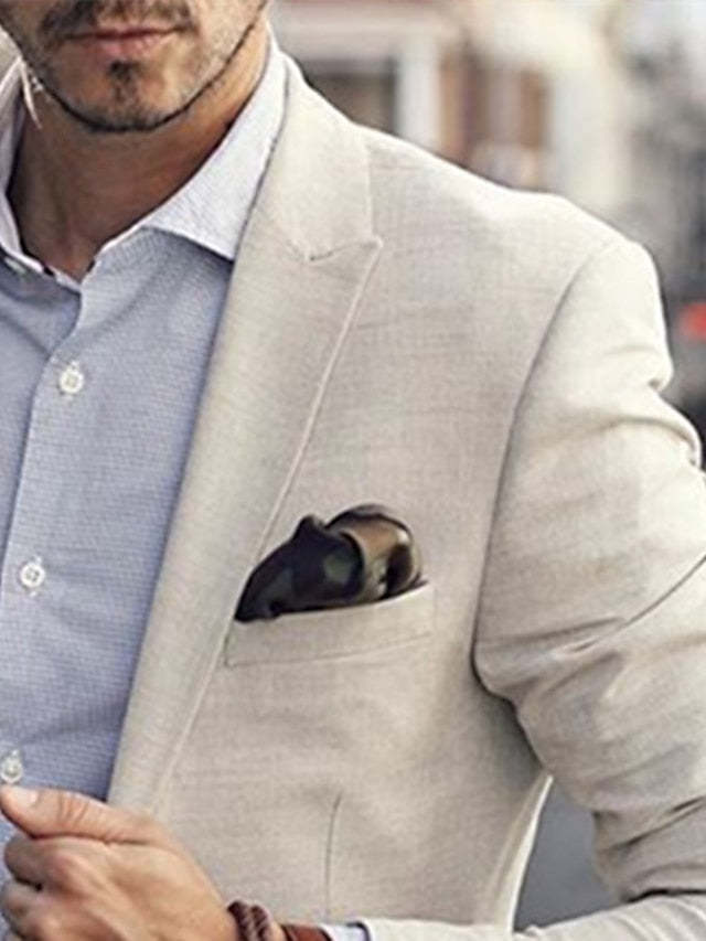 Single-Button Tailored Blazer Jacket For Men