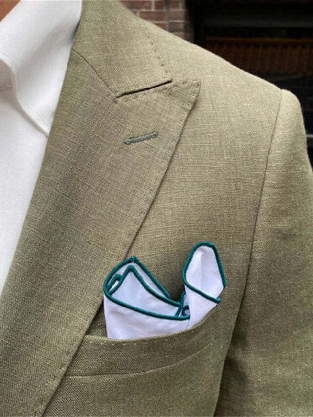 Single-Breasted Two-Button Blazer Jacket With A Tailored Fit For Men