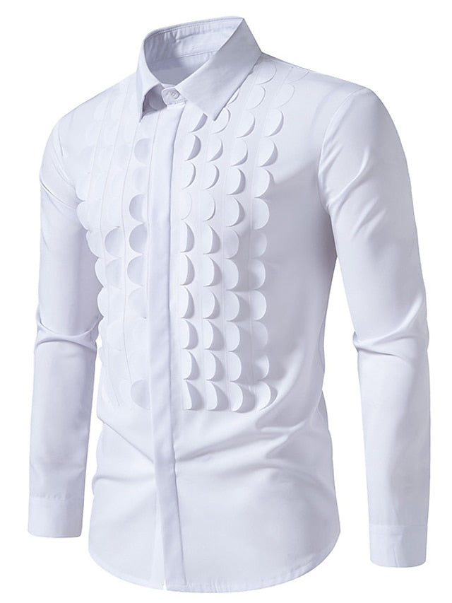 Solid Color Long Sleeve Shirt For Men Classic Style