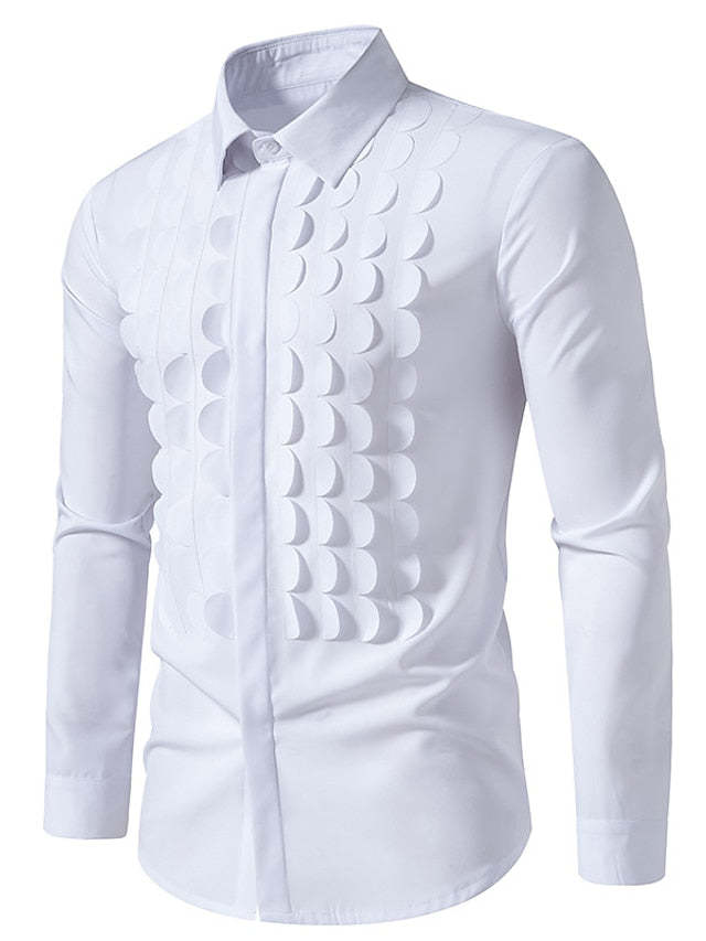 Solid Color Long Sleeve Shirt For Men Classic Style