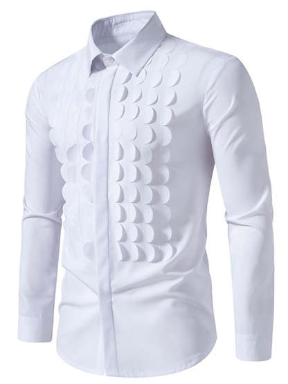 Solid Color Long Sleeve Shirt For Men Classic Style