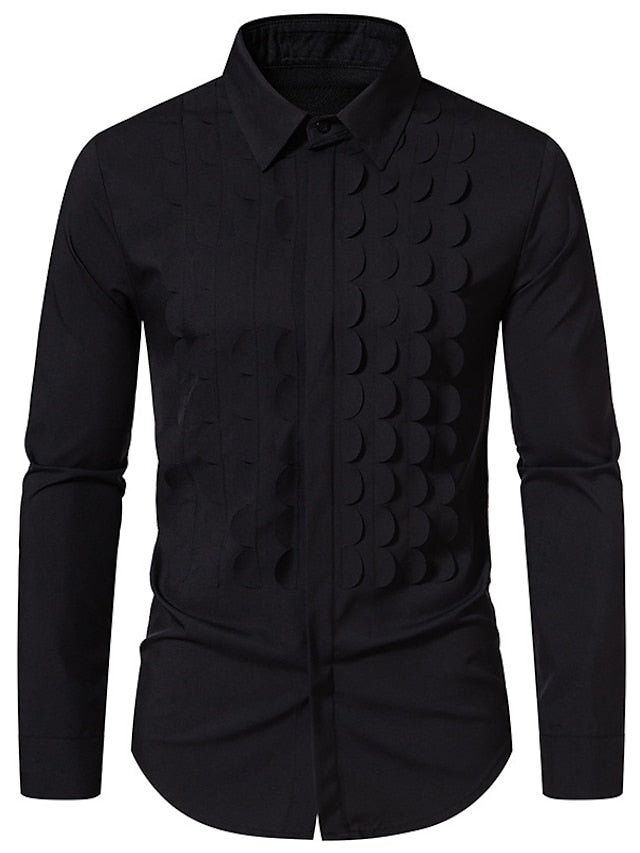 Solid Color Long Sleeve Shirt For Men Classic Style