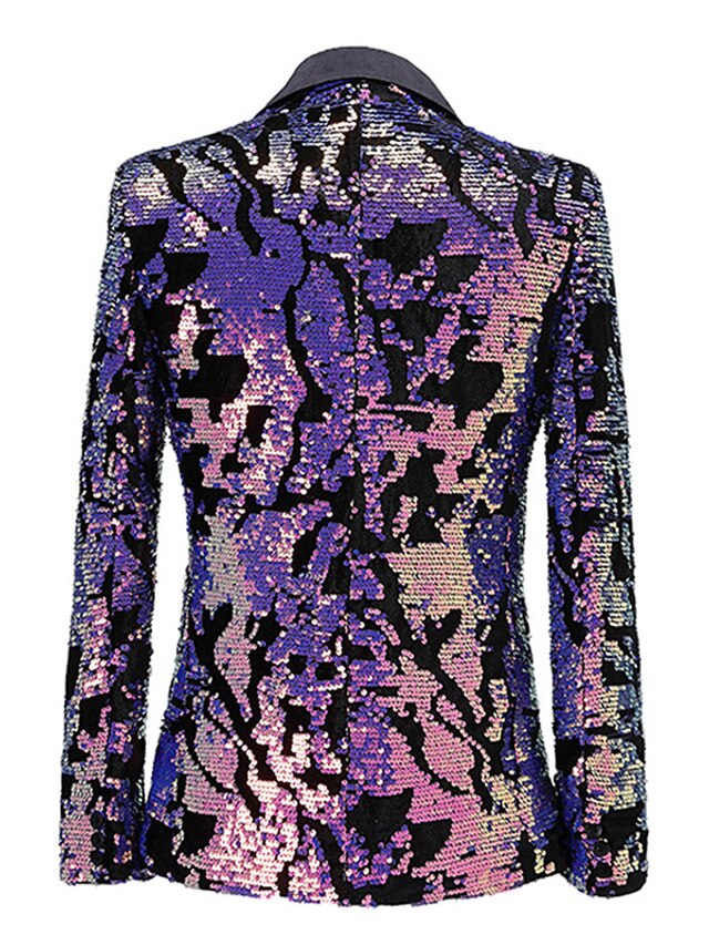 Single-Button Sequin Blazer For Men In Regular Fit