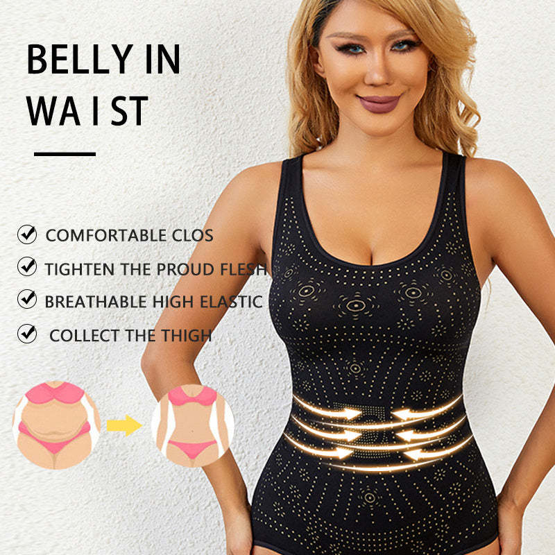 Sleeveless Round-Neck Bodysuit Shapewear for Women's Everyday Wear