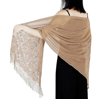 Elegant Vintage Sleeveless Women's Wedding Wrap in Polyester with Lace