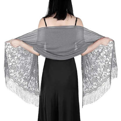 Elegant Vintage Sleeveless Women's Wedding Wrap in Polyester with Lace