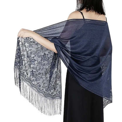 Elegant Vintage Sleeveless Women's Wedding Wrap in Polyester with Lace