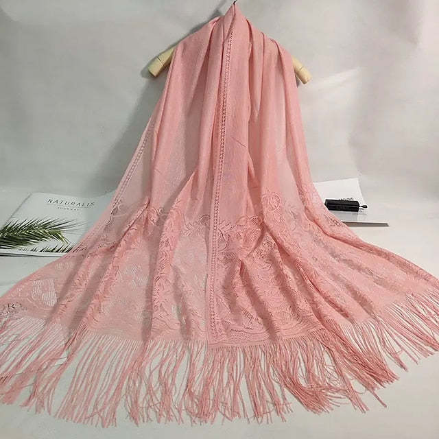 Elegant Vintage Sleeveless Women's Wedding Wrap in Polyester with Lace