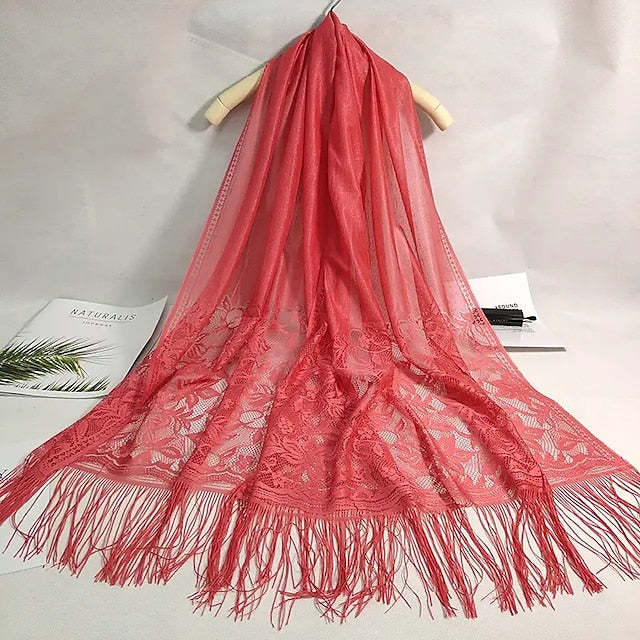 Elegant Vintage Sleeveless Women's Wedding Wrap in Polyester with Lace