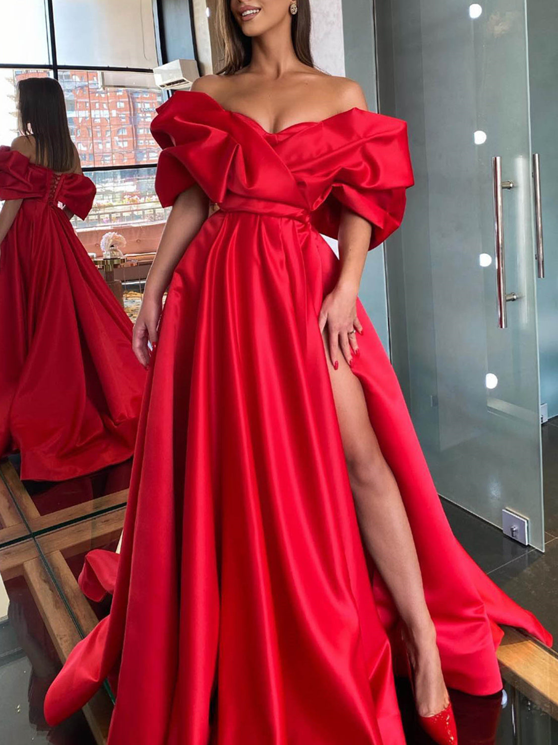 Floor-length Off-the-Shoulder Prom Dresses in A-Line and Princess Styles