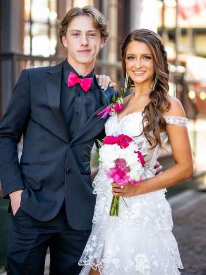 Off the Shoulder Appliques Tiered Long Prom Dress