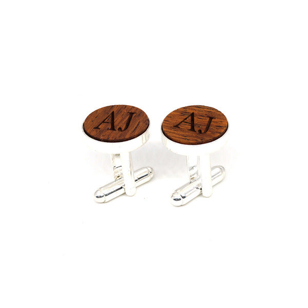 Custom Vintage Copper and Wood Cufflinks