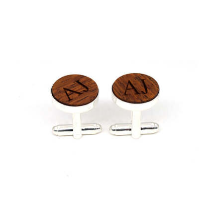 Custom Vintage Copper and Wood Cufflinks