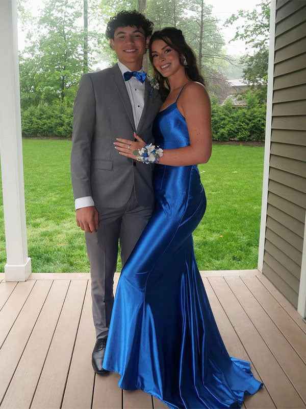 Pink Mermaid Sweetheart Spaghetti Strap Long Prom Dress