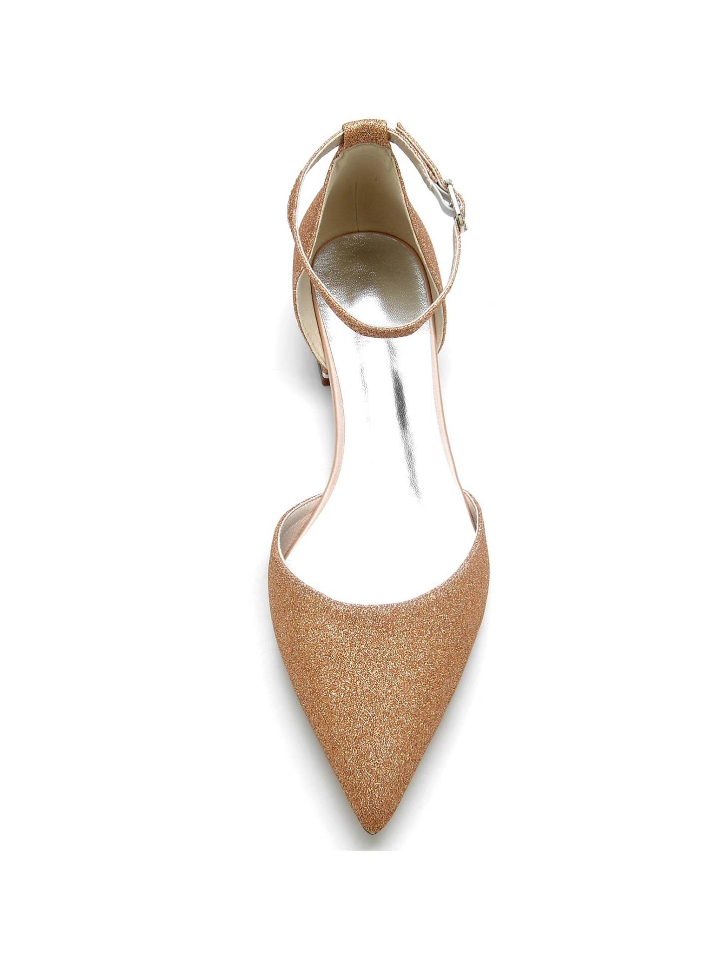 Bridesmaid Shoes for Women with Rhinestones Low Heel and Pointed Toe