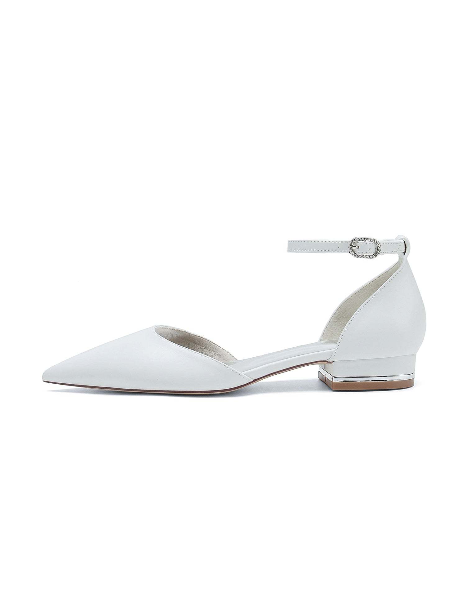 Low-Heel Pointed Toe Bridesmaid Shoes for Women's Weddings