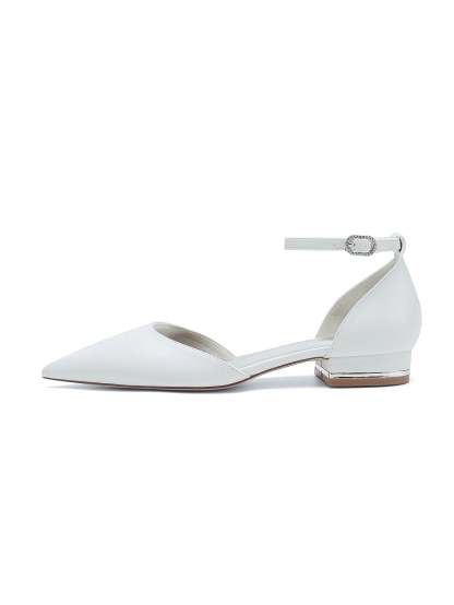 Low-Heel Pointed Toe Bridesmaid Shoes for Women's Weddings