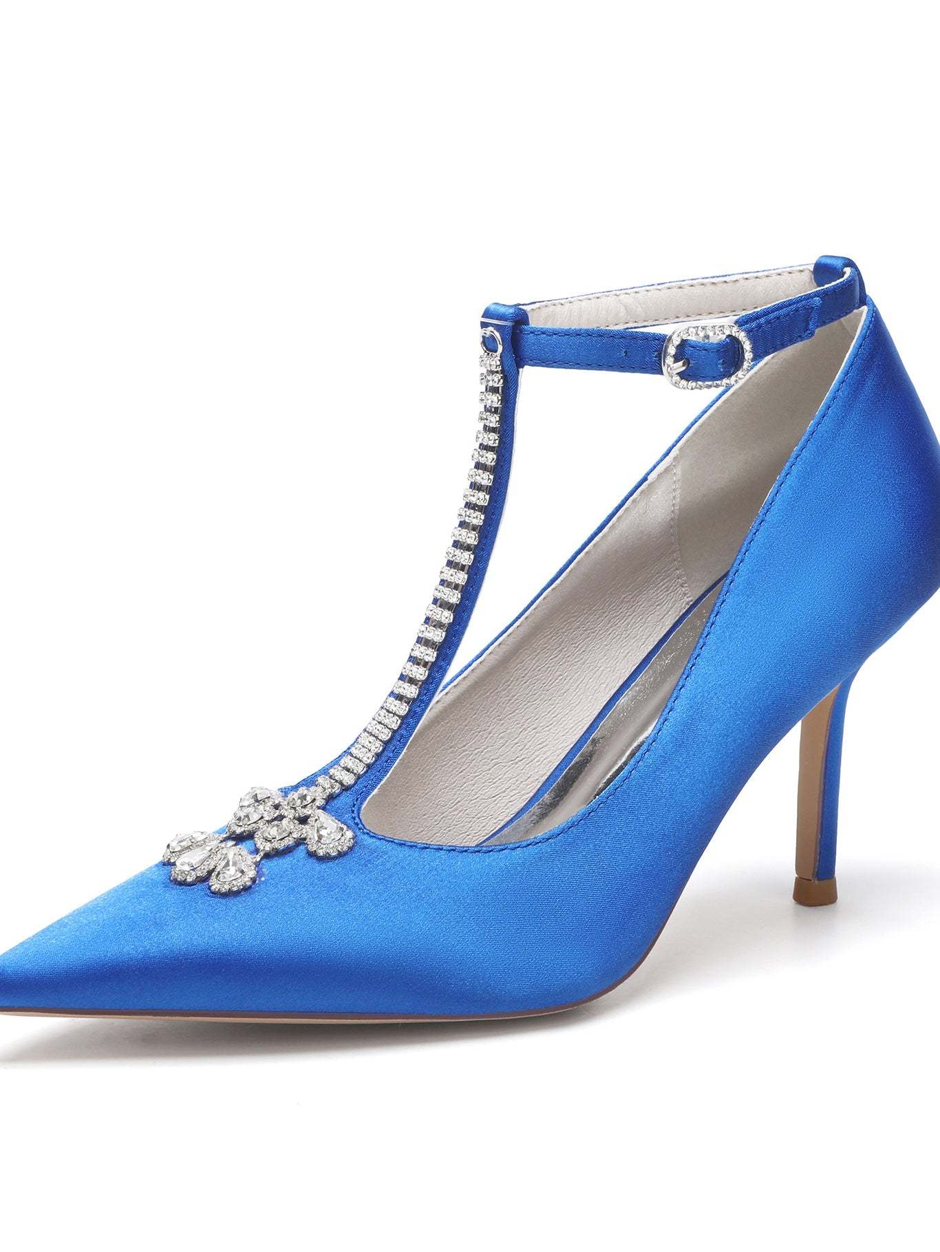 Bridesmaid Shoes for Women with Rhinestone Stiletto Heel and Pointed Toe