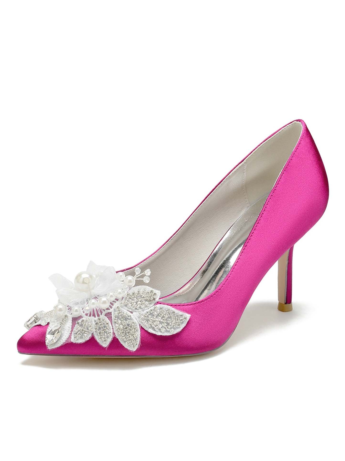 Bridal High Heel Lace Wedding Shoes for Women with Open Toe