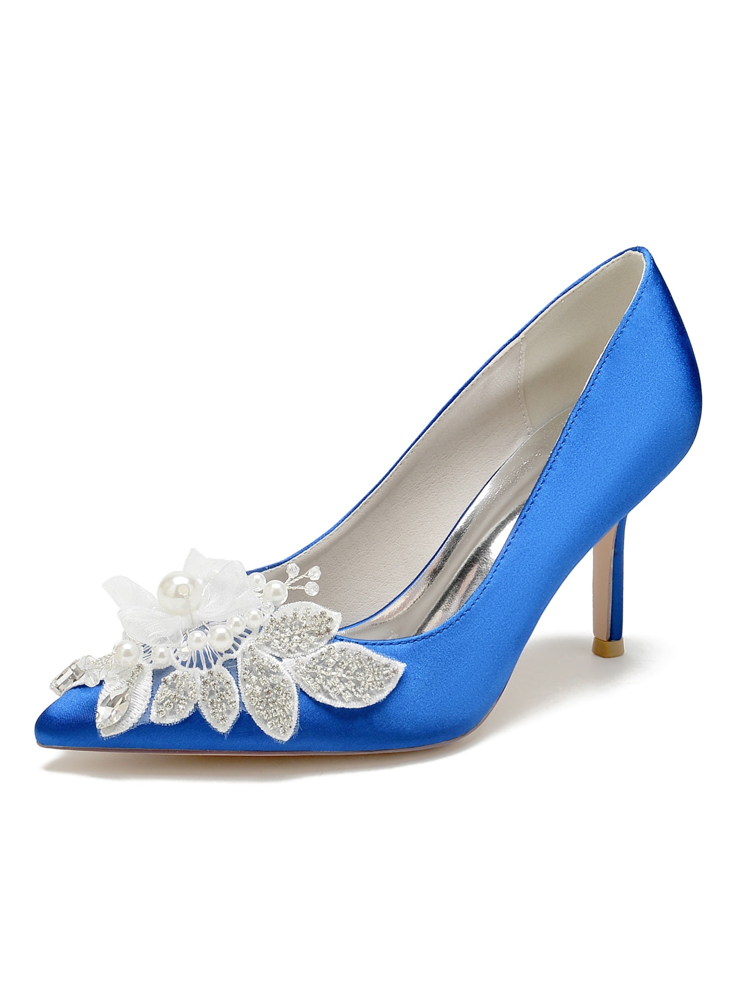 Bridal High Heel Lace Wedding Shoes for Women with Open Toe