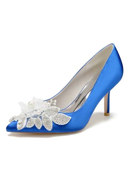 Bridal High Heel Lace Wedding Shoes for Women with Open Toe