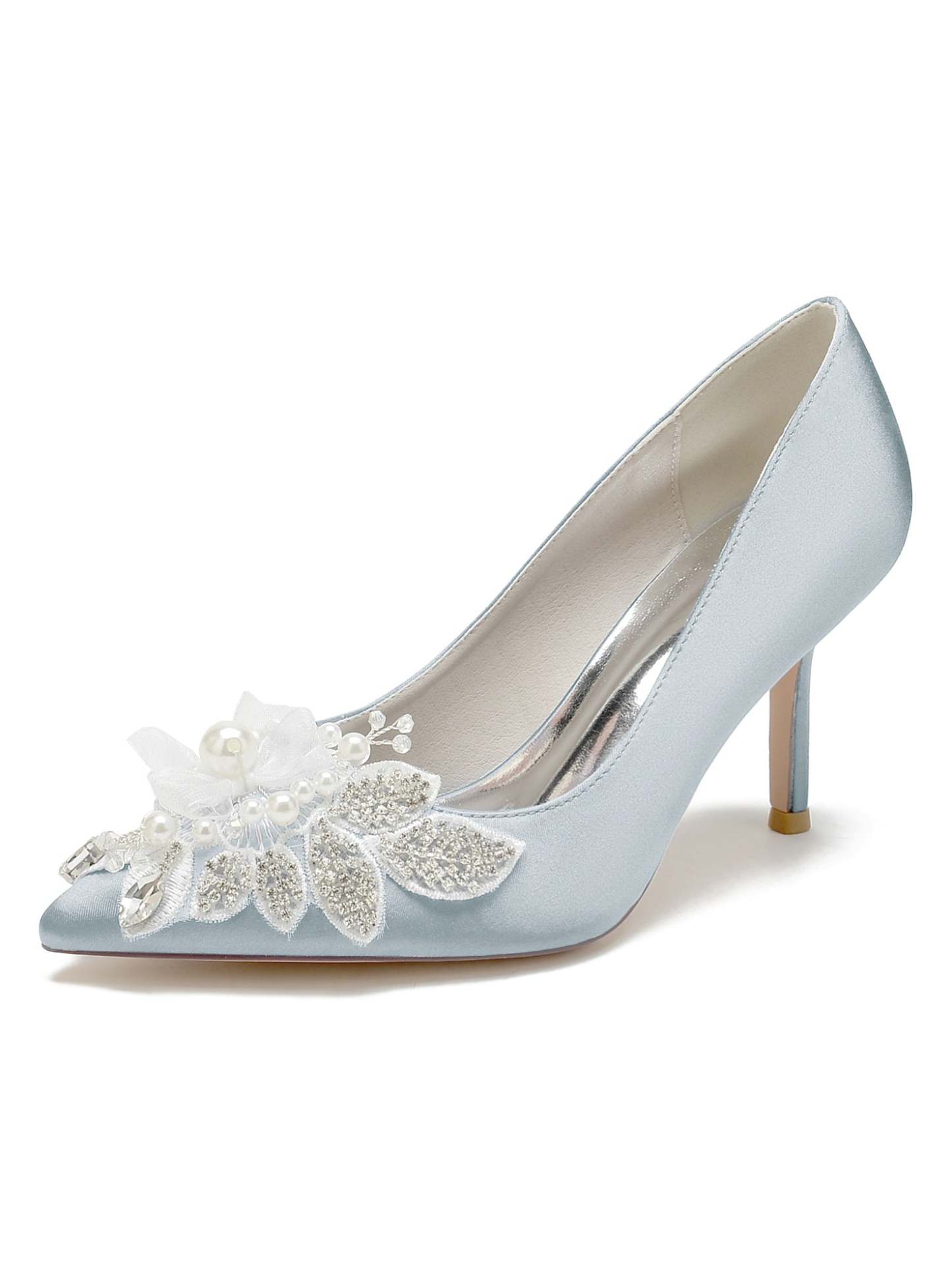 Bridal High Heel Lace Wedding Shoes for Women with Open Toe