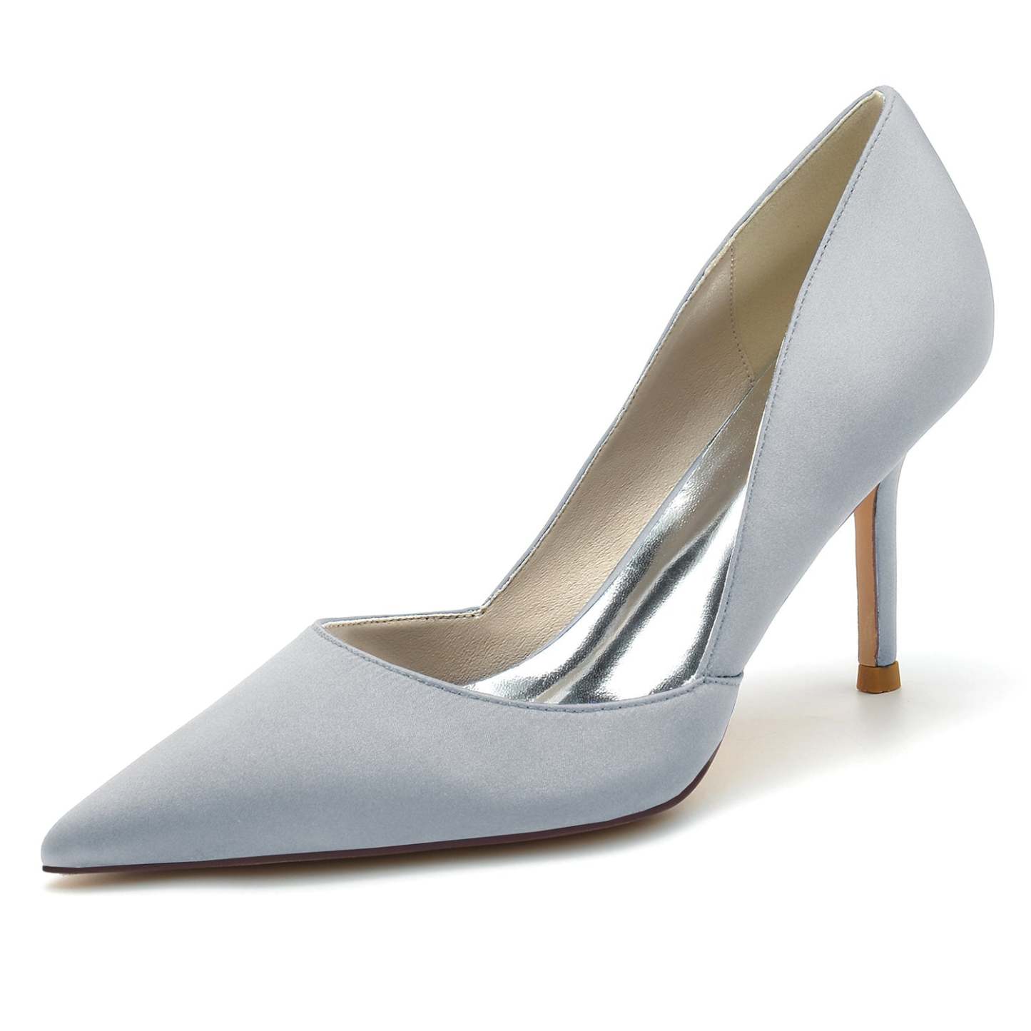 Bridal Stiletto Shoes for Women - Pointed Toe Silk Satin Minimalist Wedding Footwear