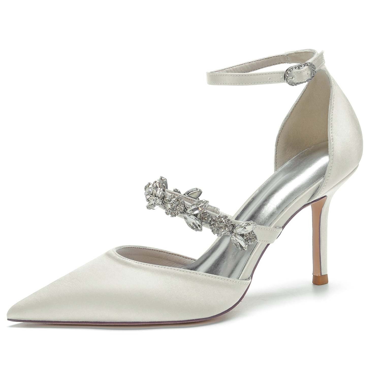 Bridal Stiletto Heels with Rhinestones for Women