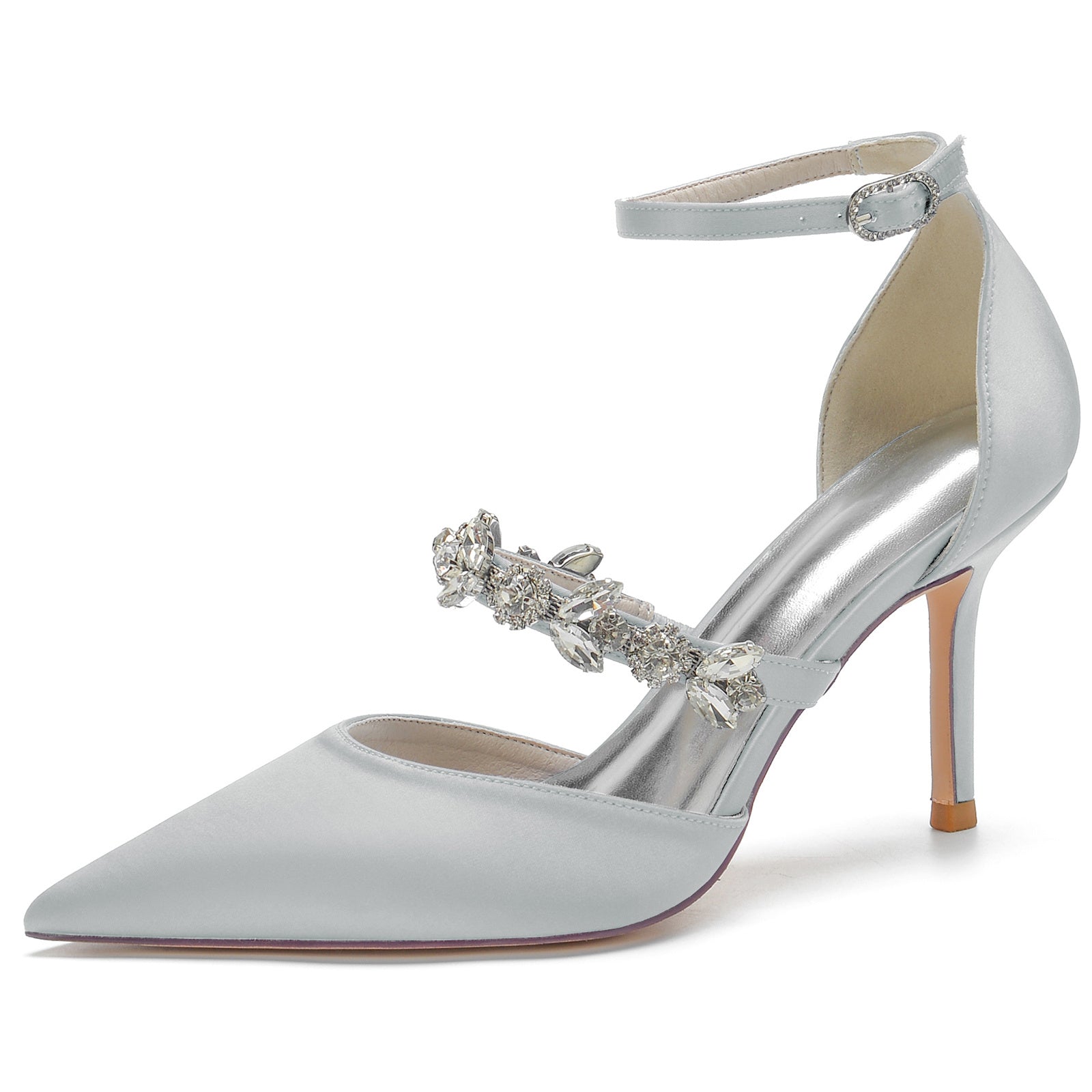 Bridal Stiletto Heels with Rhinestones for Women