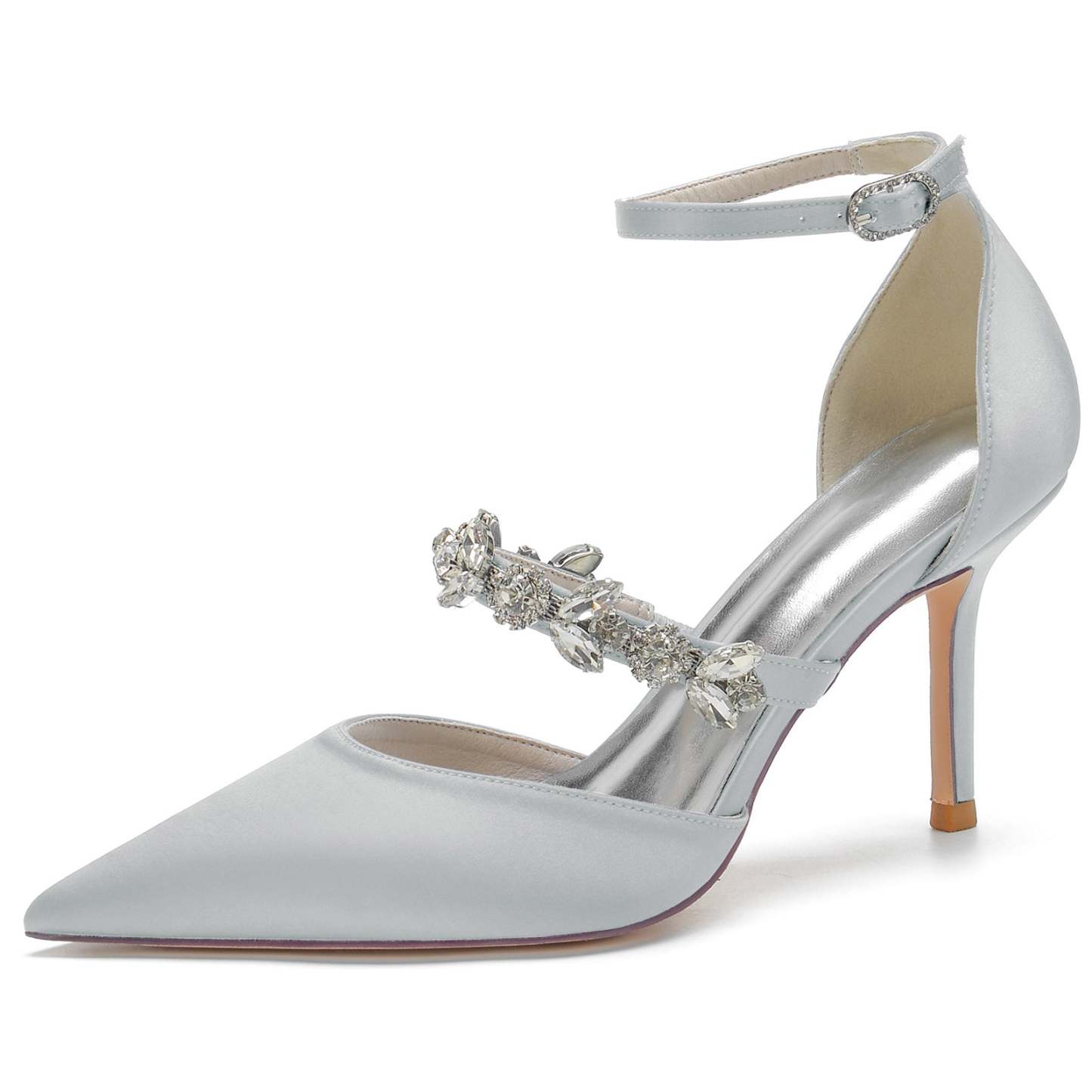 Bridal Stiletto Heels with Rhinestones for Women