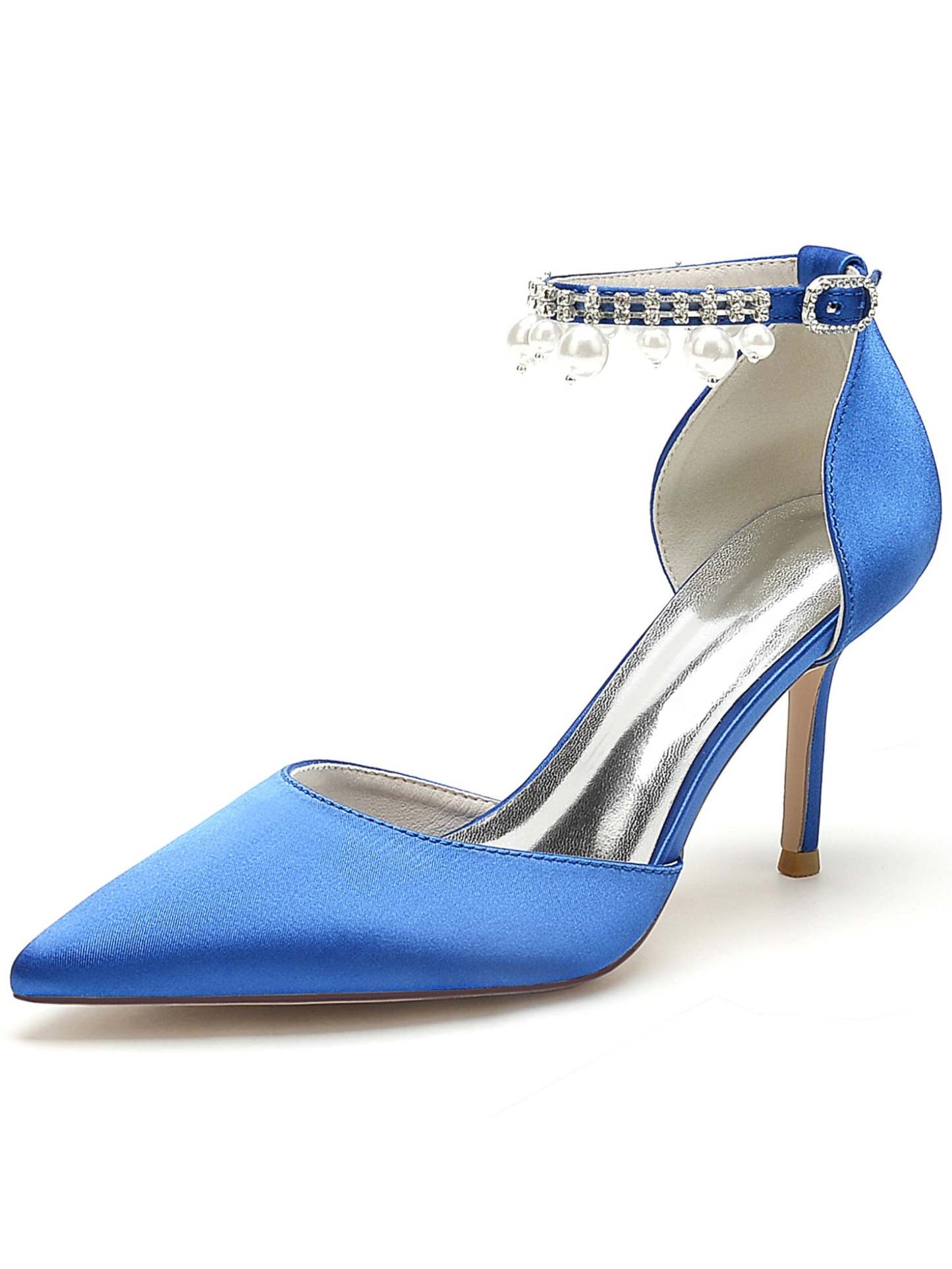 Beaded High Heel Bridesmaid Shoes with Pointed Toe for Women