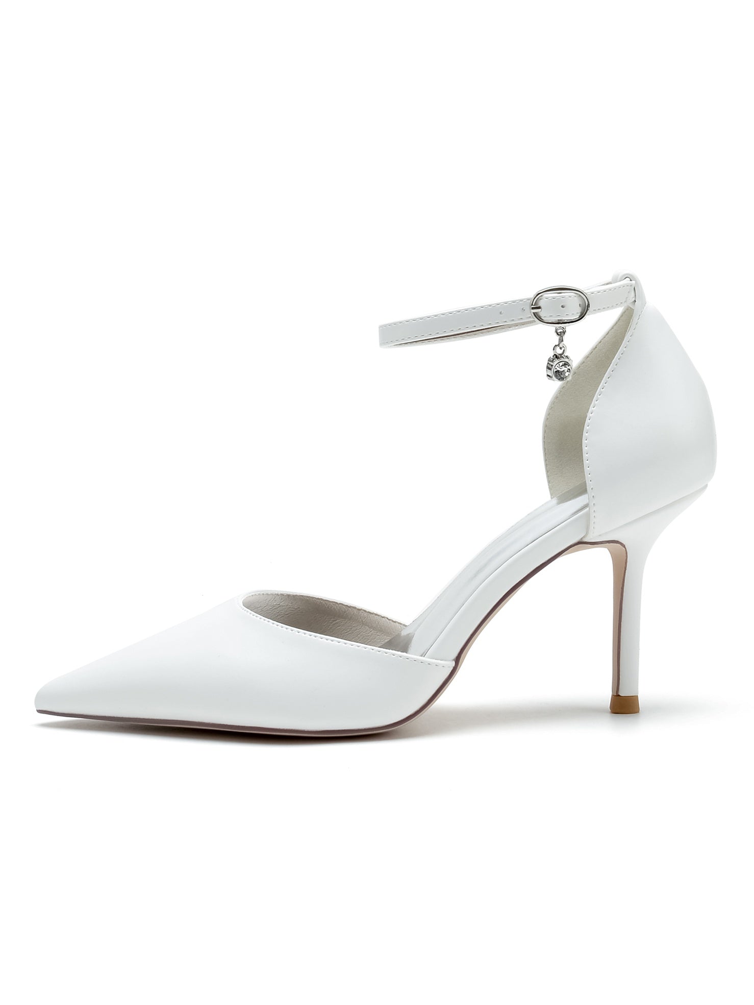 Bridesmaid Wedding Shoes for Women with Rhinestones and Pointed Toe High Heels